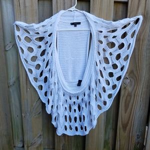 White sleeveless sioni cardigan medium